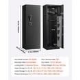thumbnail image 6 of VEVOR 8-10 Gun Safe, Long Gun Cabinet for Rifles and Pistols, Quick Access Fireproof Rifle Safe with 3 Pistol Pockets and Adjustable Racks, Large Digital Cabinet with Fingerprint and Password Lock, 6 of 6