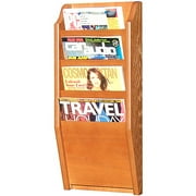 4-Pocket Literature Display, Oak