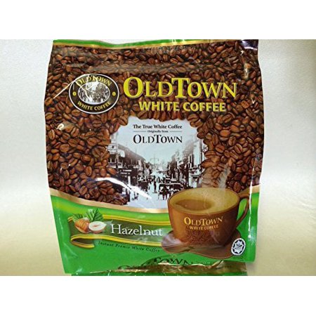 NineChef Bundle - OLD Town (3 in 1)- Taste Premix White Hazelnut Coffee-dont Need Creamer & Sugar-make Your Life Easier-(35g - 40g) /Sticks (Hazelnut)+ 1 NineChef Coffee Spoon