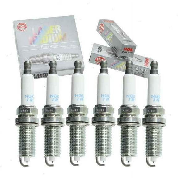 6 pc NGK Laser Iridium Spark Plugs compatible with BMW 328i 3.0L L6 2007