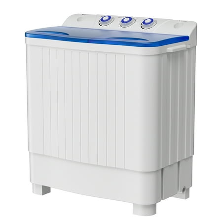 Auertech Portable Washing Machine 20lbs Mini Twin Tub Compact Semi-automatic Washer Spinner Combo with Drain Pump