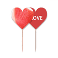 thumbnail image 1 of Salmon Sashi Meat Food Texture Toothpick Flag LOVE Heart Lable Cupcake Pick, 1 of 4