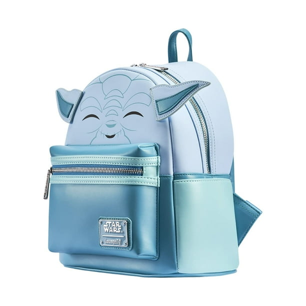 Loungefly Star Wars Yoda Glow In The Dark Blue Mini Backpack New LOUNGEFLY Disney Star Wars The Mandalorian and Grogu  main image 4