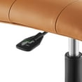 thumbnail image 6 of Modway Prim Metal Vegan Leather Armless Office Chair in Black/Tan, 6 of 9
