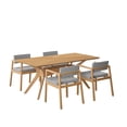thumbnail image 1 of Juego de Comedor de Madera con 4 Sillas Tapizadas para 4 Personas, Mesa y Sillas para Comedor y Cocina, Midtown Concept Capri, Roble y Gris Claro, 1 of 5