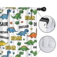 thumbnail image 4 of Blackout Kids Curtains,White Cartoon Roar Dinosaurs Pattern Childrens Insulated Curtains Set Of 2,Bedroom Essentials,Toddler Room Decor 42"x63", 4 of 5
