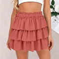 thumbnail image 2 of yillto Womens Shorts Skirts Ruffle High Waist Wide Leg Loose Shorts Summer Lightweight Flowy Shorts, 2 of 7