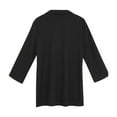 thumbnail image 6 of Njoeus Womens Tops, Women's Zip Front V-Neck 3/4 Sleeve Tunic Casual Top Solid Color Ladies Work Tops and Pullover Blouses, 6 of 7