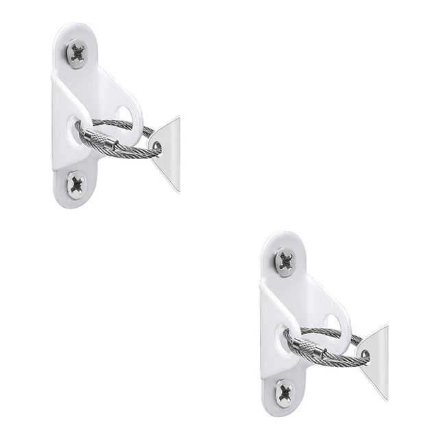 Speravity Cierre anticaída para muebles, sujetador de gabinete de acero inoxidable, juego de fijación antipuntas, herrajes de seguridad para escalada en Blanco 2piezas Speravity CBP296910