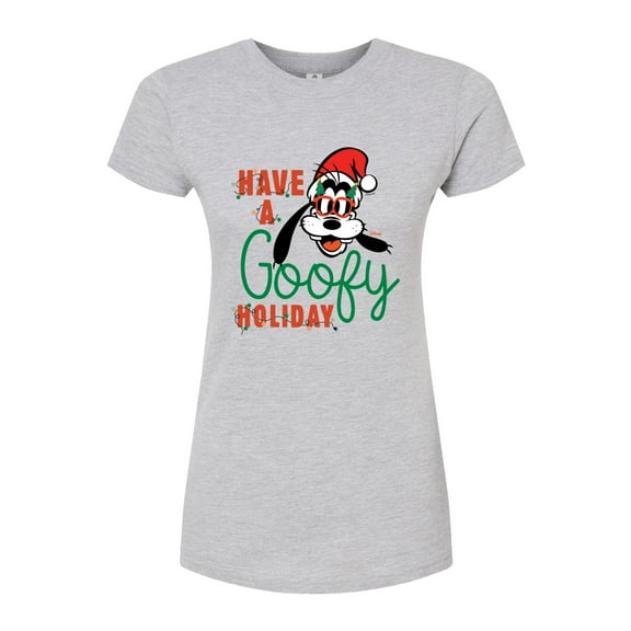 Disney - Have A Goofy Holiday - Juniors Fitted Graphic T-Shirt