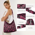 thumbnail image 5 of Boho Floral Butterfly Canvas Crossbody Bag – Cute Bee and Flower Pattern for Daily Use, 5 of 5