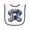 White and Black, variant on Inktastic Great Dane Baby Terry Cloth Bib