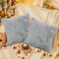 thumbnail image 4 of Grey Christmas Decorative Pillow Cover Square 17.72 Inches Polyester Fabric Invisible Zipper Design Versatile For Bedroom And Terrace, 4 of 6