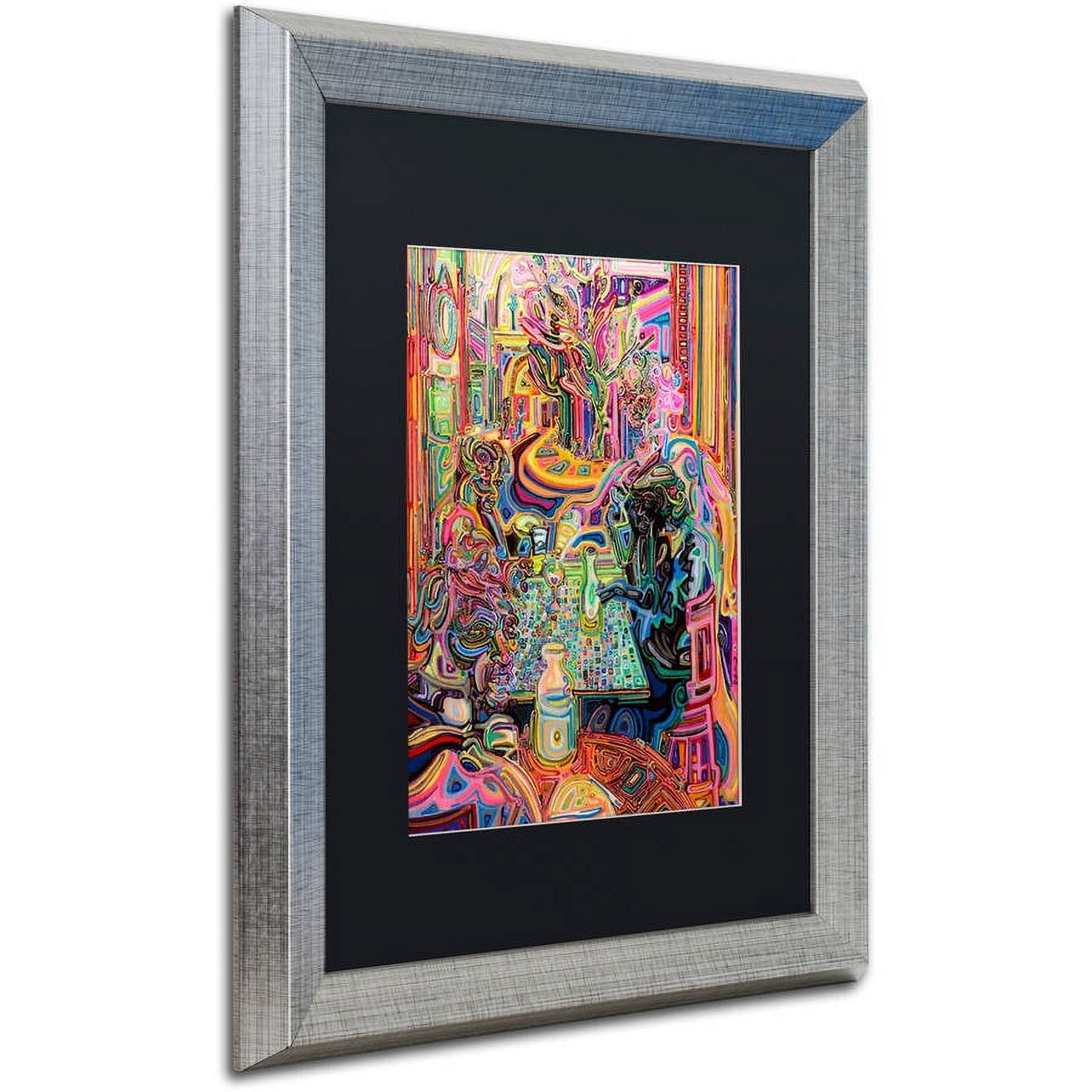 Trademark Fine Art "5 O'clock Somewhere" Canvas Art by Josh Byer, Black Matte, Silver Frame