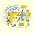 thumbnail image 2 of Men's The Simpsons Bart Skateboard Doodle Art  Graphic Tee Beige Large, 2 of 4