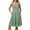 Green-A9, variant on Summer Cotton Sundresses for Women 2025 Built In Bra Sleeveless Spaghetti Strap Sundresses Floral Smocked Knee Length Ruffle Mini Dresses Blue L