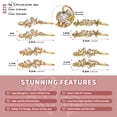 thumbnail image 3 of Miallo 8 Pcs Gold Rhinestone Hair Clips Set, Vintage Flower & Butterfly Bobby Pins for Women, Decorative Crystal Hair Slides for Bangs, 3 of 7