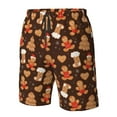 thumbnail image 4 of Logiee Christmas Gingerbread Cookies Print Mens Swim Trunks Quick Dry Board Shorts,Breathable Hawaii Beach Shorts Swimwear Bathing Suits-Small, 4 of 6