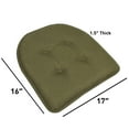 thumbnail image 7 of U-Shaped Memory Foam No Slip Back 17 x 16 Chair Pad 6 Pack Army Green, 7 of 7