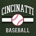 thumbnail image 6 of Wild Bobby City of Cincinnati Baseball Fantasy Fan Sports Men's T-Shirt, Forest Green, Large, 6 of 6