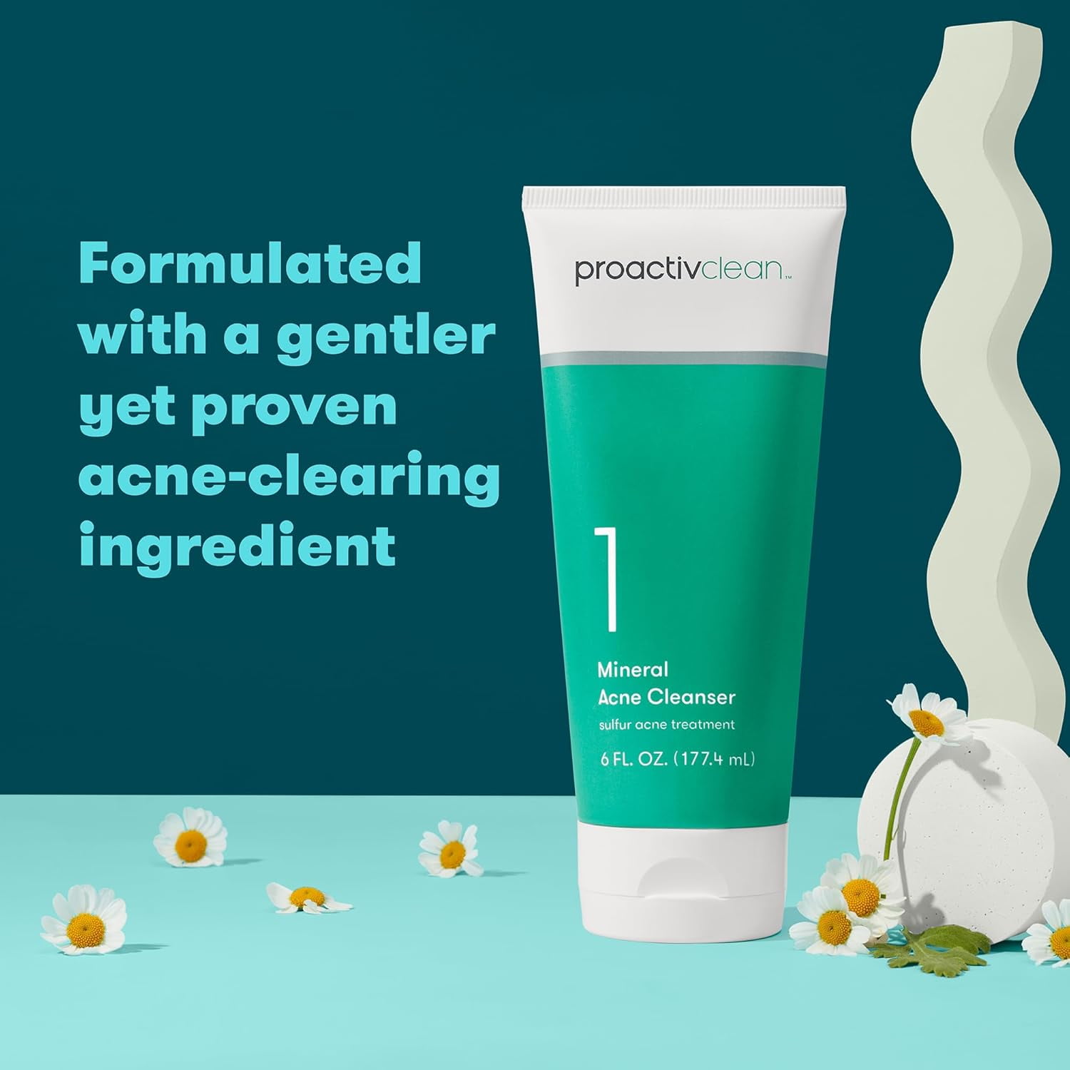 Proactiv Clean Mineral Acne Cleanser, Sulfur Acne Treatment Face Wash, Dermatologist Developed and Tested, Non-comedogenic, 6 Fl Oz