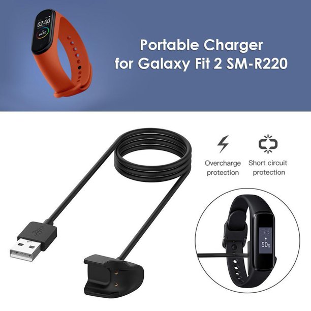 Pulsera inteligente Cable de carga portátil para Samsung Galaxy Fit 2 SM-R220 Pulsera Cable de alimentación Cable adaptador de cuna Hugtrwg Nuevos Originales