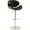 Black, variant on Armen Living Naples Barstool, Chrome Finish with PU Upholstery and Walnut Veneer Back