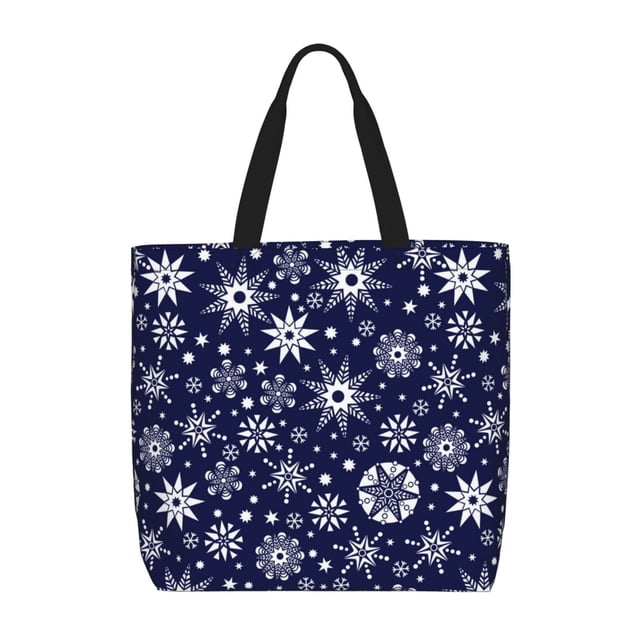 Balery Snowflakes2 Bolsa de Mano para Mujeres con Cremallera, Bolsa de Gimnasio con Compartimentos, Bolsa para Laptop, Bolsa para Trabajo