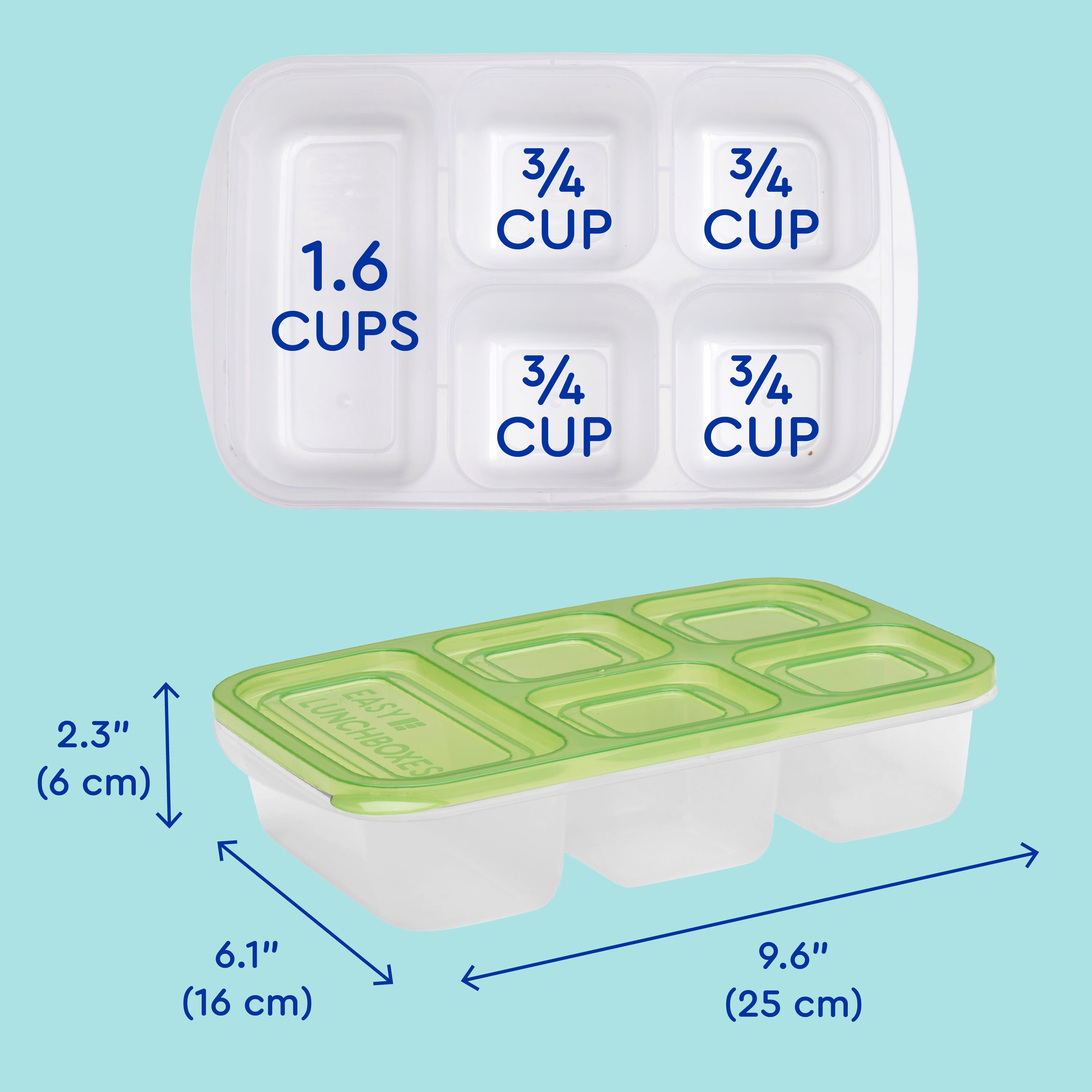 EasyLunchboxes® - Bento Snack Boxes - Reusable 4