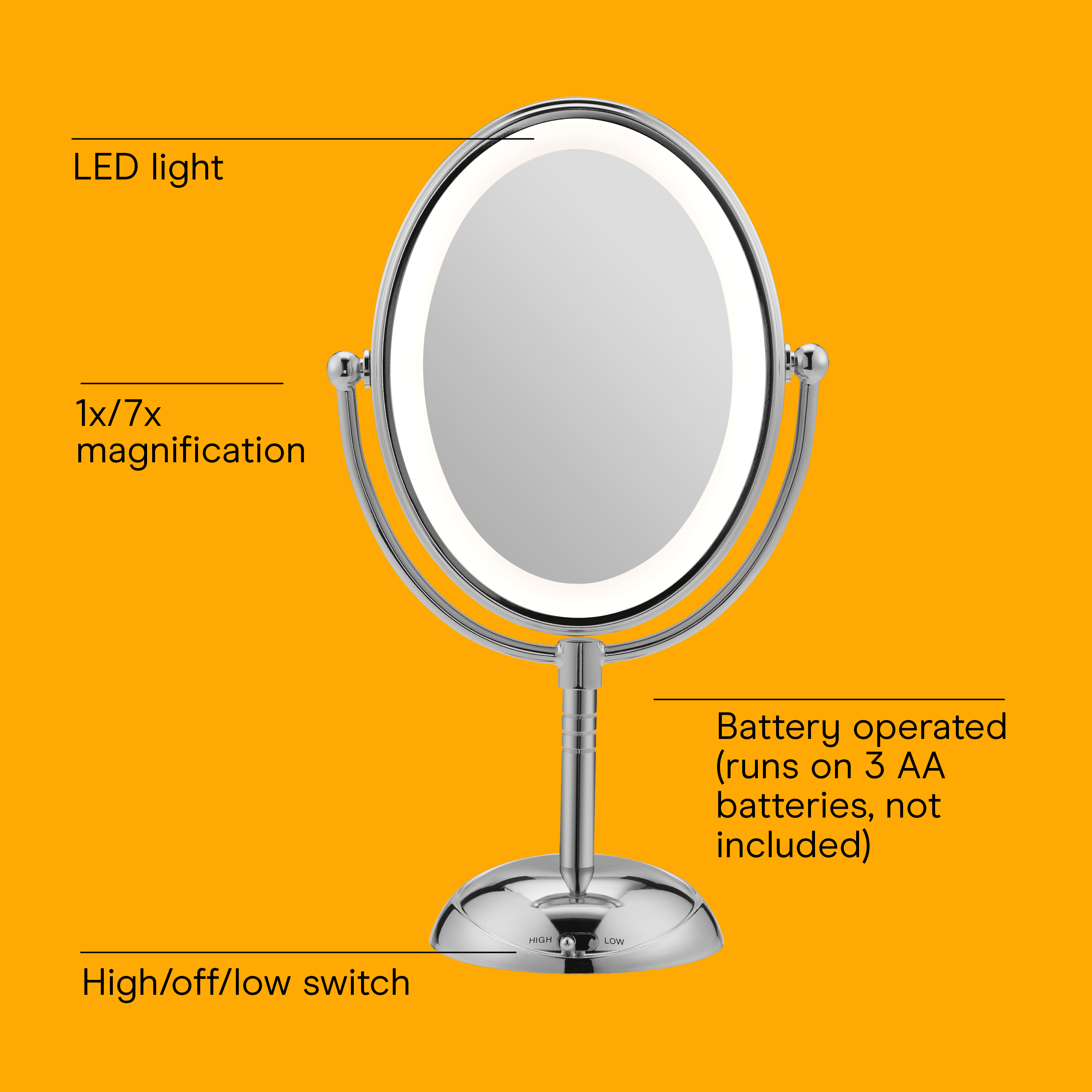 Conair Reflections LED Lighted Double-Sided Makeup Mirror photo 2