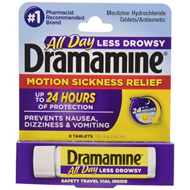 pepcid dramamine less drowsy formula motion sickness