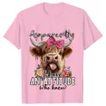 thumbnail image 3 of Camisetas con estampado de vaca de las tierras altas para mujer, camisetas femeninas con diseño de actitud, camiseta de manga corta con cuello redondo, ropa divertida de dibujos animados para mujer, 3 of 5