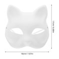 thumbnail image 2 of 5 máscaras de gato sin terminar, pintadas a mano, para mascaradas, de papel en blanco., 2 of 7