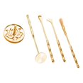 thumbnail image 2 of ziyahi Set of 5 Copper Incense Cones Porcelain Making Kit Incense Tools Set Ash Press Professional, 2 of 9