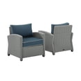 thumbnail image 2 of Bradenton 3Pc Outdoor Wicker Armchair Set- Side Table & 2 Armchairs, 2 of 10