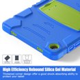 thumbnail image 7 of XYX Case for Samsung Galaxy Tab A9+ 11.0 inch (SM-X210/SM-X215/SM-X216), Dual Layer Slim Heavy Shockproof Rugged Protective Cover Case with Kickstand (Blue Lime), 7 of 7