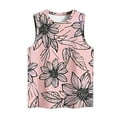 thumbnail image 3 of Hvot&aat Womens Flower Print Tank Tops Summer Casual Crew Neck Sleeveless T-Shirts Loose Fit Breathable Blouse, 3 of 3