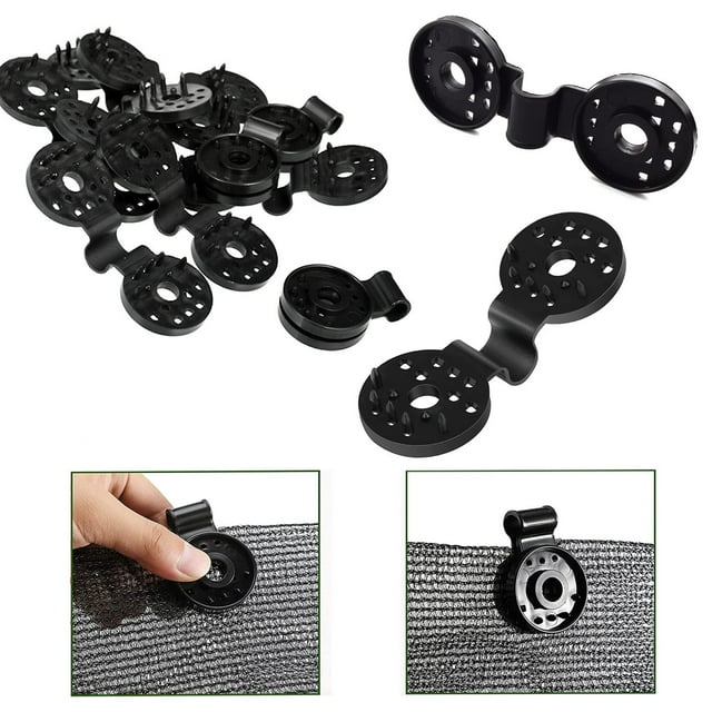 YAOMOBB Shade Net Clamp Easy to Install Shade Clip Reusable Plastic Clamp for Balcony Sunscreen Fabric