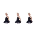 thumbnail image 1 of Traje de correa de ballet Sonducket para niña Mono de actuación de práctica de baile con falda Rosa Azul Negro, 1 of 6