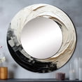 thumbnail image 1 of Designart "Minimalist VORTEX" Abstract Spirals Round Mirror Wall Décor Modern - Large Black Round Mirror - Round Mirror 36" x 36" Inch, 1 of 5