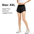 thumbnail image 2 of Hukapapa Pantalones cortos deportivos para mujer Pantalones cortos para correr de secado rápido Forro de tela de malla Pantalones cortos de entrenamiento de tenis de cintura alta Bolsillo con, 2 of 5