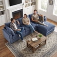 thumbnail image 4 of Bonzy Home Modular Sectional Sofa, L‑Shaped Couch, Ultra‑Comfort Seating – Configurable for Living Room & Family Room Royal Blue, 4 of 8