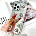 thumbnail image 3 of Compatible with iPhone 14 Pro 6.1''2022 Mirror Phone Case, Flexible and Cute Heart Shape Soft Silicone Transparent Makeup Mirror Women Girls Shockproof Case for iPhone 14 Pro 6.1'' Case, 3 of 6