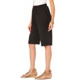 thumbnail image 4 of Roaman's Women's Plus Size Soft Knit Bermuda Short Pull On Elastic Waist, 4 of 5