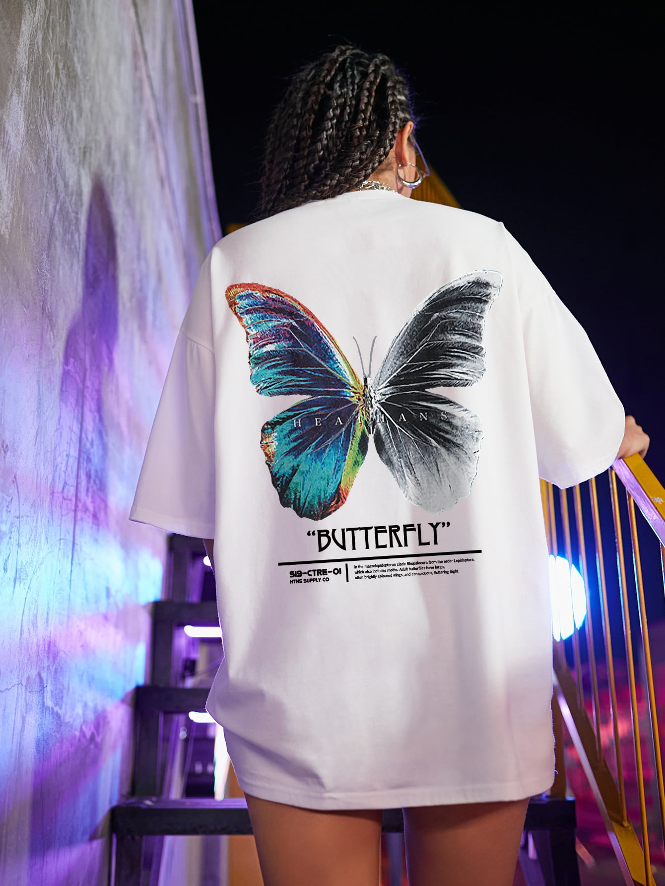 butterfly oversized tee