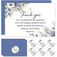 thumbnail image 1 of shiyou-24Pcs Funeral Thank You Card Floral Sympathy Thank You Cards with Sticker Envelopes Blue Flower Bereavement Card for Memorial Service Loved Ones Celebration of Life, 1 of 4