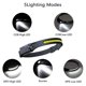 thumbnail image 2 of Usb Rechargeable Led Headlamp, Powerful Led Head Torch, Waterproof Camping Cob Headlamp With Sensitive Sensor Mode, 2 of 5