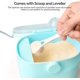 thumbnail image 4 of Caja dosificadora de leche en polvo Yjmei de 400 ml, azul, dispensadores de leche en polvo, caja de leche en polvo para bebés, dispensador de fórmula para bebés, contenedor portátil de leche en polvo, 4 of 5