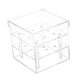 thumbnail image 2 of Florero de acrílico transparente, organizador de maquillaje y cosméticos, caja de almacenamiento de flores inmortales 9 hoyos, 2 of 9