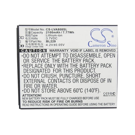 2100mAh BL229 Battery for Lenovo A808T A8 A806